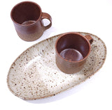 Speckled Oval Bowls