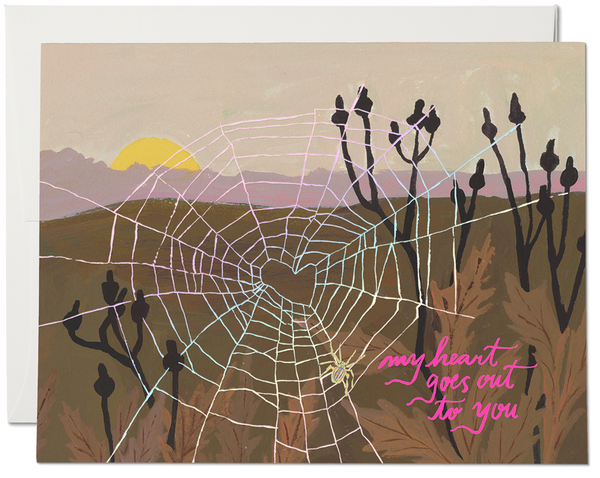 Spider Web Heart CARD
