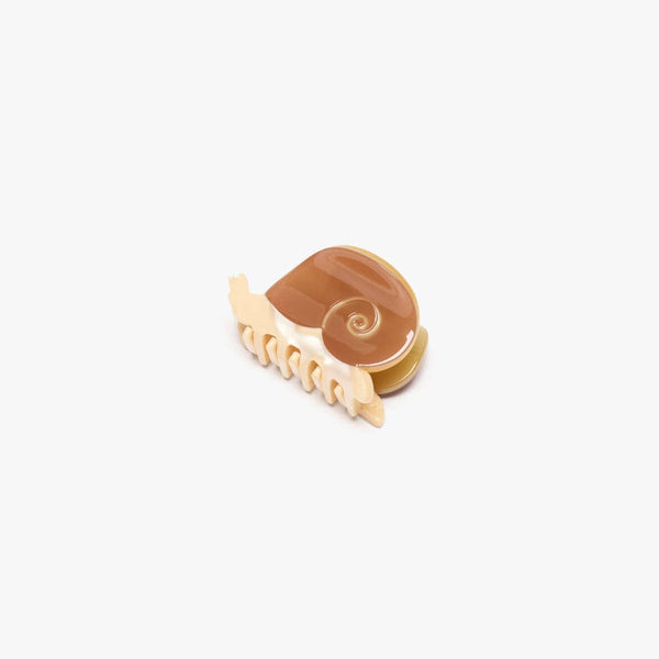 Mini Brown Snail Hair Claw