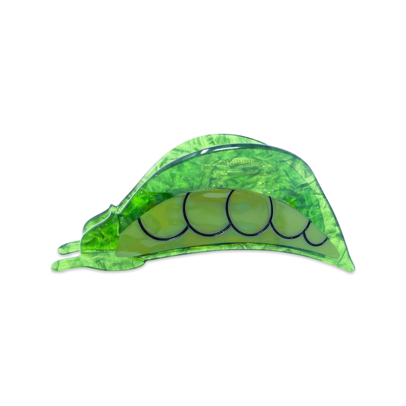 Green Pea Pod Hair Claw