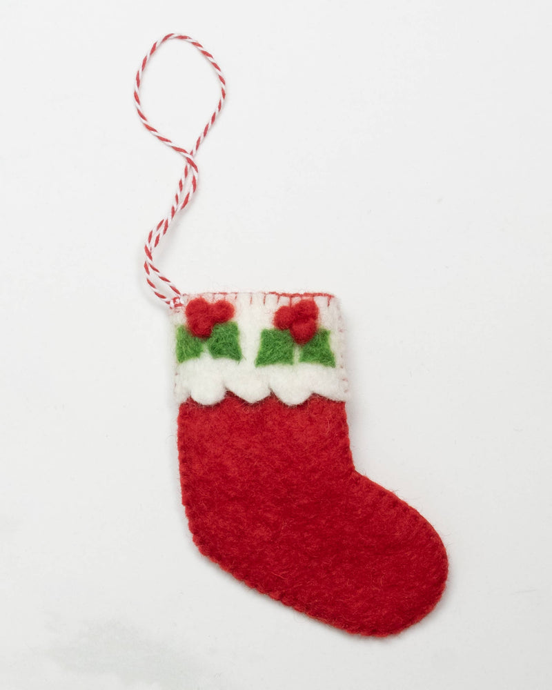 Mini Felt Stocking Ornament