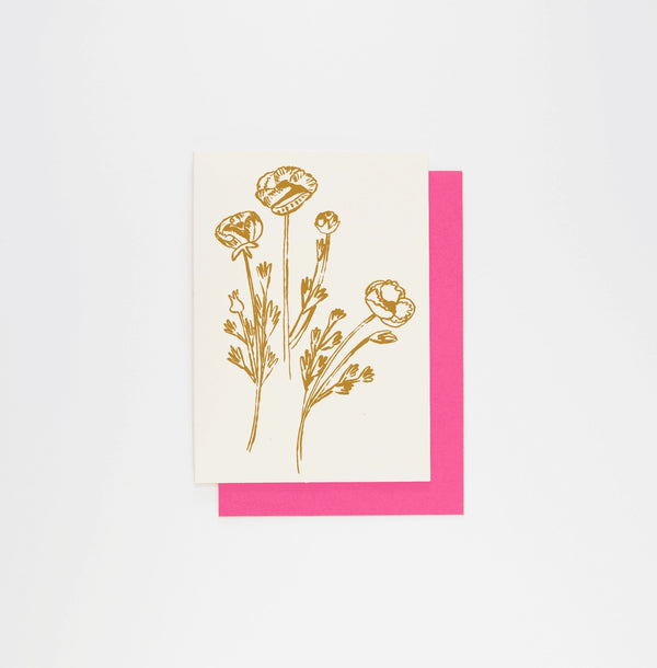 GOLD FLOWERS Card