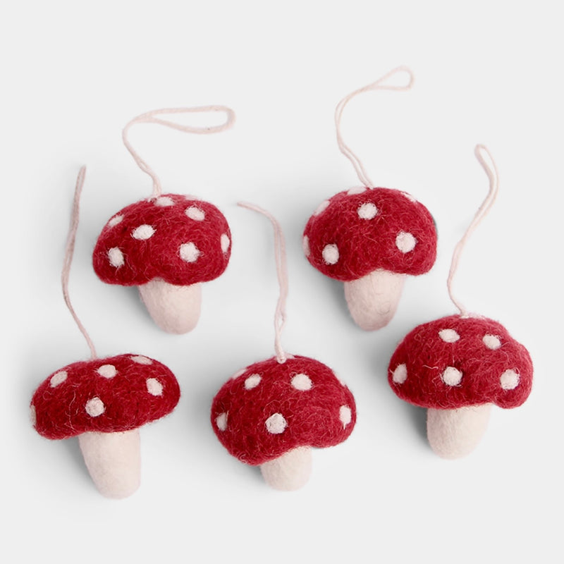 Red Mini Mushroom Ornament