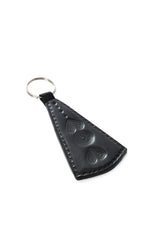 Black Stamped Leather Key Ring