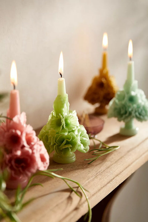 Floral Taper Candle