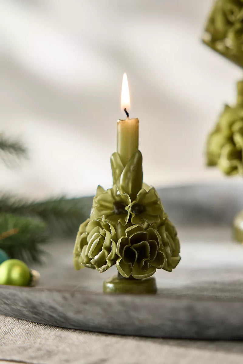 Floral Taper Candle