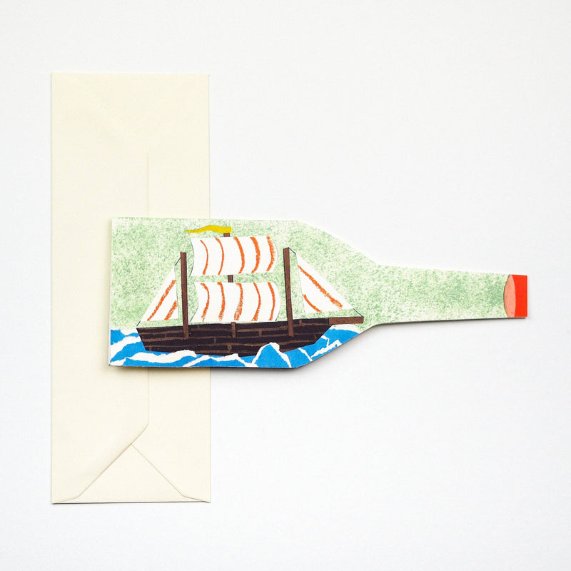 Ship in a Bottle Card