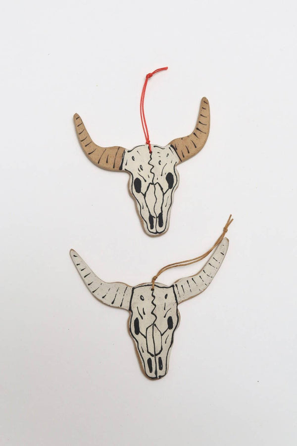 Steer Skull Ornament 