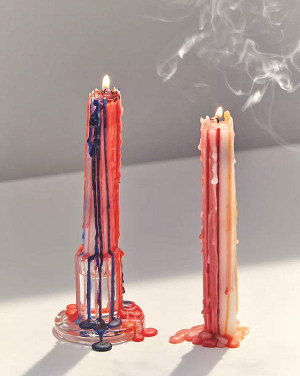 Color Drip Taper Candles