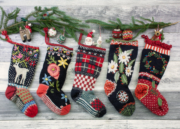 Wreath Wool Stocking