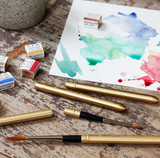 Gold Watercolor Paintbrush