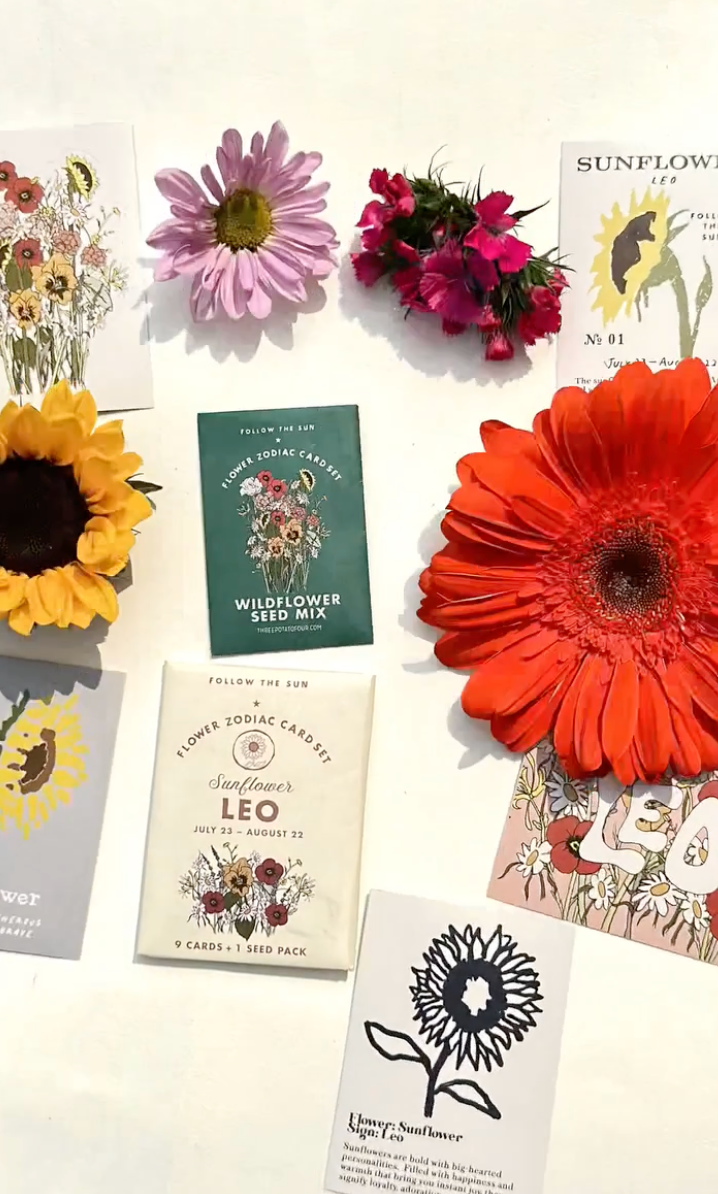 Flower Zodiac Card Packs