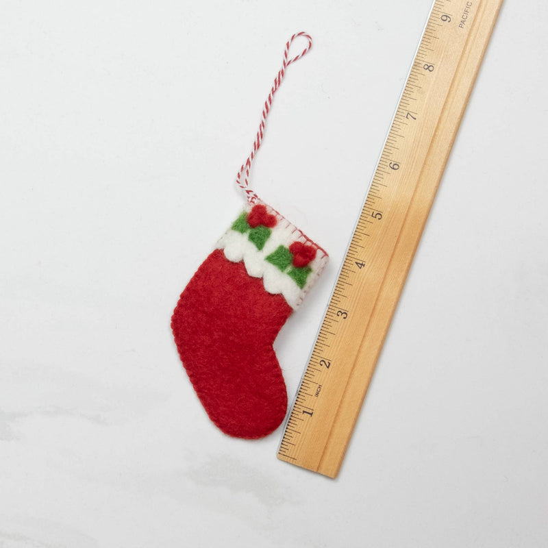Mini Felt Stocking Ornament