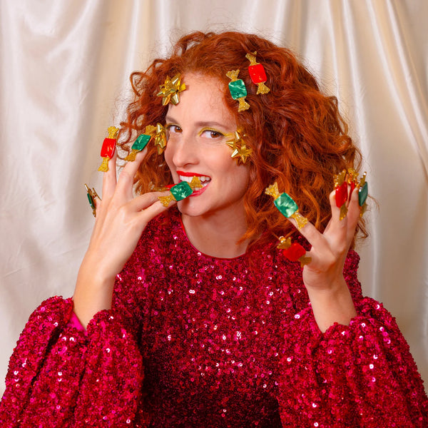 Christmas Candy Hair Clip