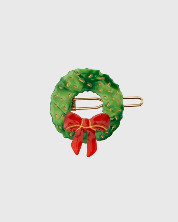 Christmas Wreath Hair Clip