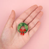 Christmas Wreath Hair Clip