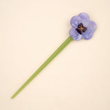 Purple Pansy Hair Stick