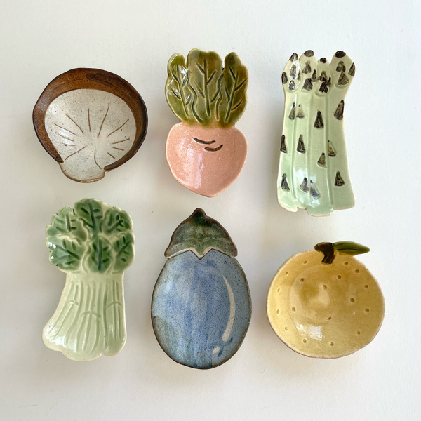Handmade Ceramic Veggie & Fruit Dishes