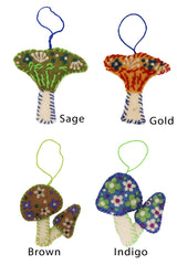Woolly Wild Mushroom Ornaments