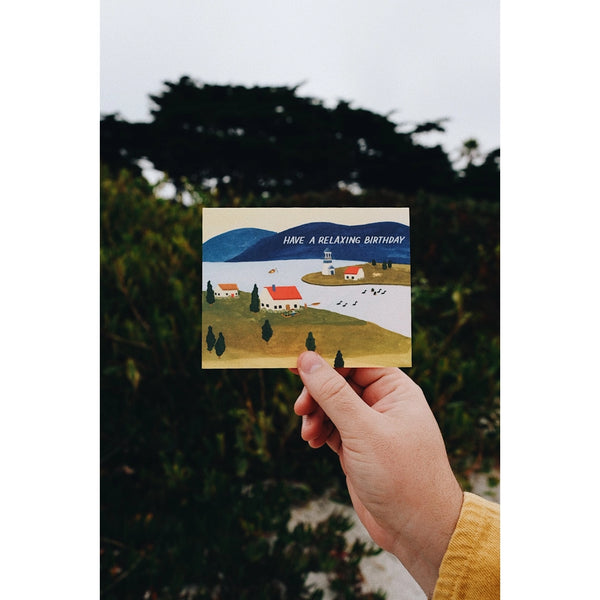 Seaside Town Birthday Card