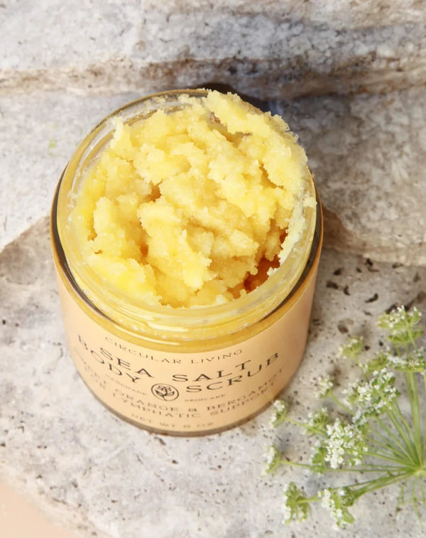 SEA SALT BODY SCRUB, SWEET ORANGE & BERGAMOT