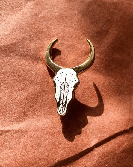 Cow Skull Pin