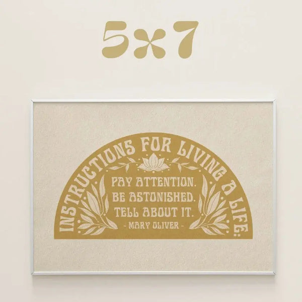 Instructions For Living A Life Print